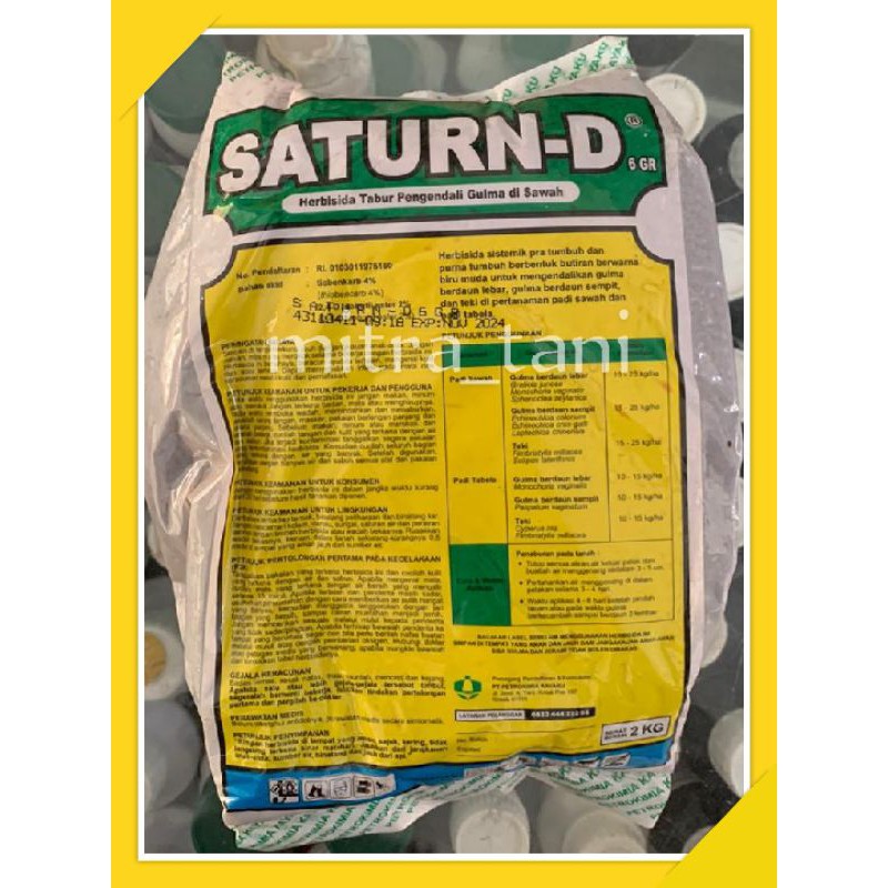 herbisida tabur pra dan purna tumbuh padi SATURN-D 2kg