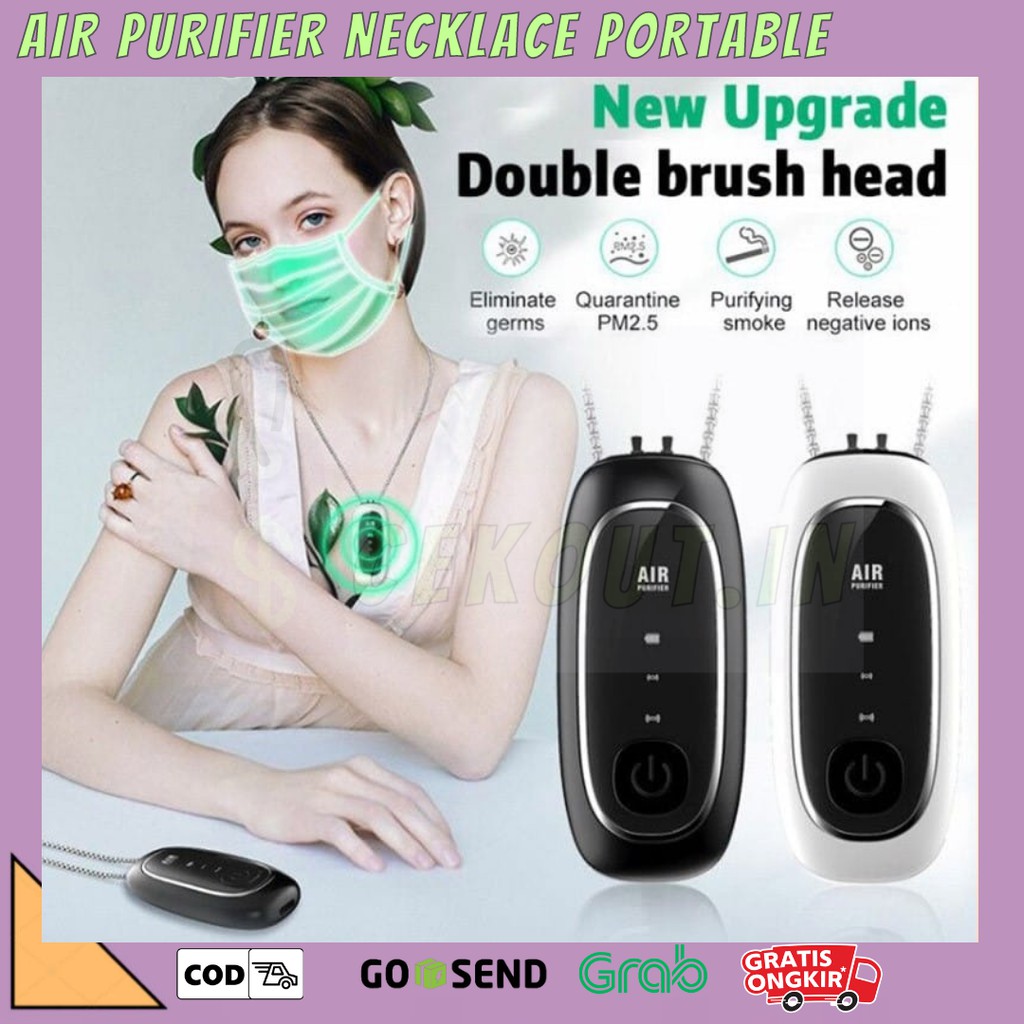 UPGRADED WEARABLE AIR PURIFIER PORTABLE/ AIR PURIFIER NECKLACE PORTABLE/ KALUNG PEMBERSIH UDARA