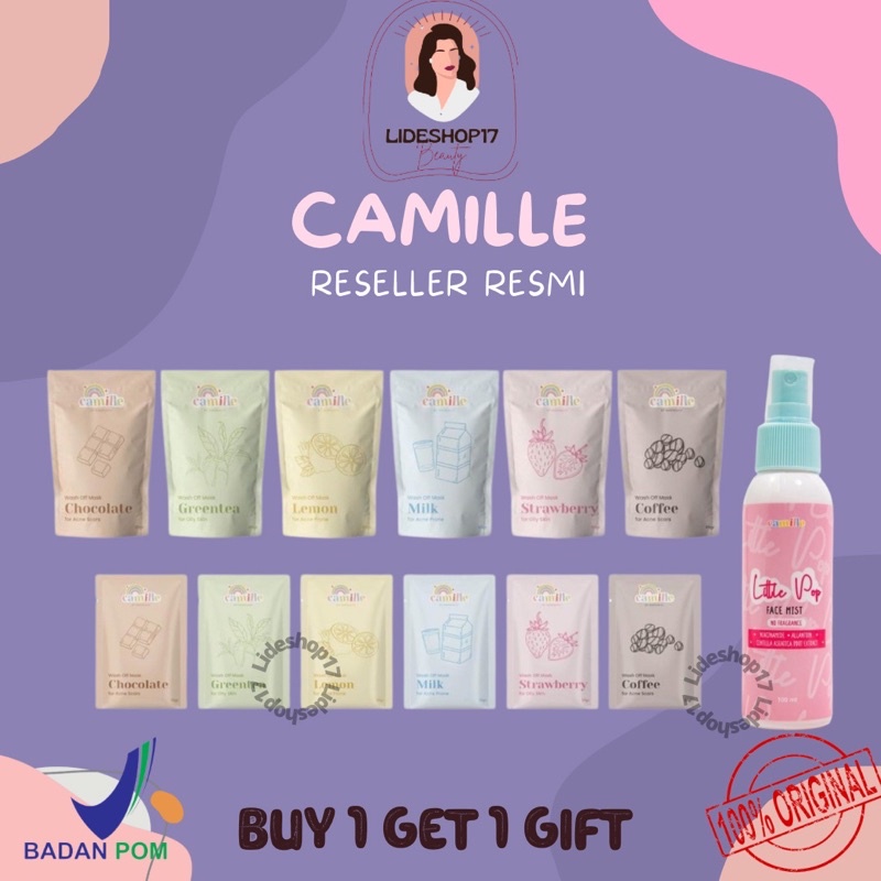 [ORIGINAL 100%] MASKER ORGANIK CAMILLE / MASKER ORGANIK BY CAMILLE FACEMIST CAMILLE