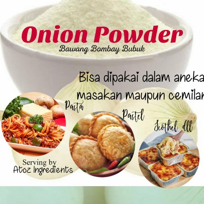

Promo Awal tahun Onion Powder-Pure 100% 100gram/USA/Bawang Bombay Bubuk Murni 100gram Promo Awal