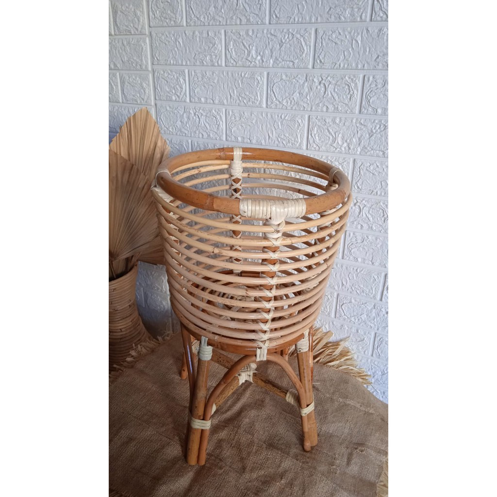 Cover Pot Rotan/Standing Pot Rotan Mini/Standing Tanaman