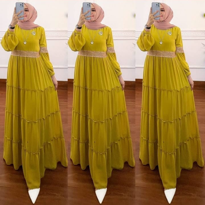 GAMIS POLOS CERUTY BABYDOLL MODEL SERUT / SHINTYA DRESS CERUTY / BAJU MUSLIM WANITA TERBARU 2022 / G