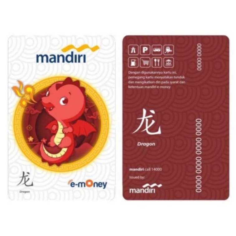 eMoney Mandiri Shio Naga (Dragon) ORI /Like eTOLL Tapcash Flazz or Brizzi