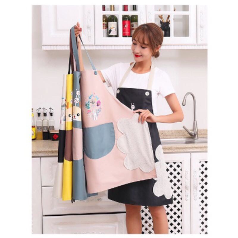Celemek Kain Apron Masak Celemek Waterproof Apron Kain Waterproof