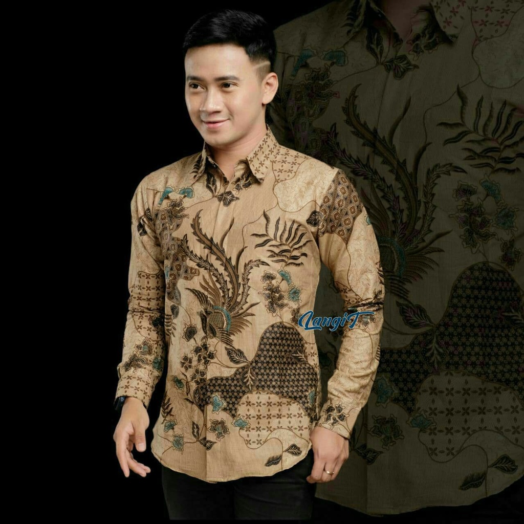 Agrapana Baju Batik Pria Lengan Panjang Batik Premium Modern Rajata size M L XL XXL