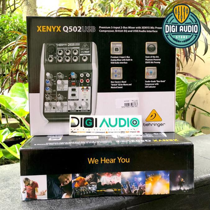 Mixer Behringer Q502USB ( Q 502 USB ) with Soundcard for Recording