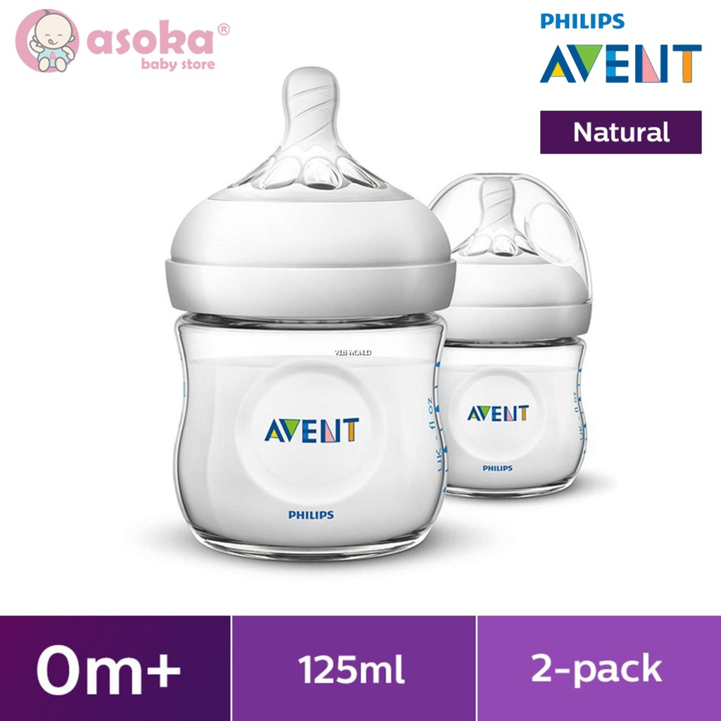 Avent Botol Natural White Isi 2 125ml SCF690/23 Twin ASOKA