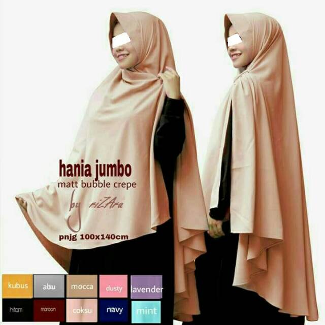 Kerudung khimar syari jumbo hania original