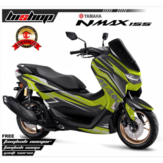 Sticker decal full body Yamaha nmax new grafis hijau  motip pilihan saungdigital30