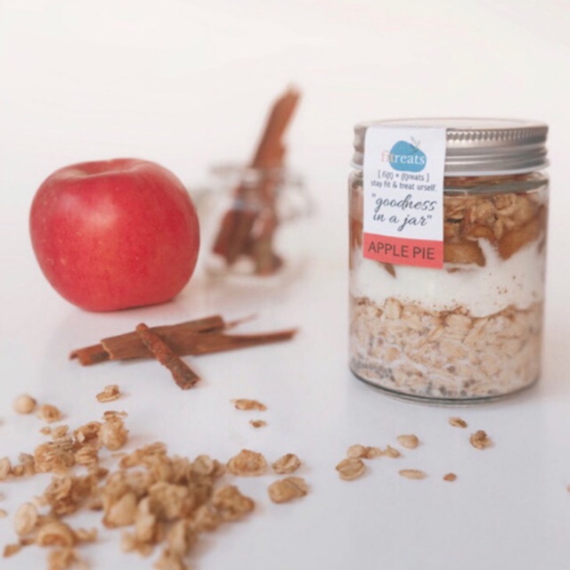 

[APPLE PIE] Overnight Oats + Chia Pudding ~ in a GLASS JAR