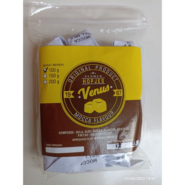 PERMEN HOPJES VENUS | PERMEN HOPJES VENUS MOCCA FLAVOUR | PERMEN MOCA JADUL 100gr