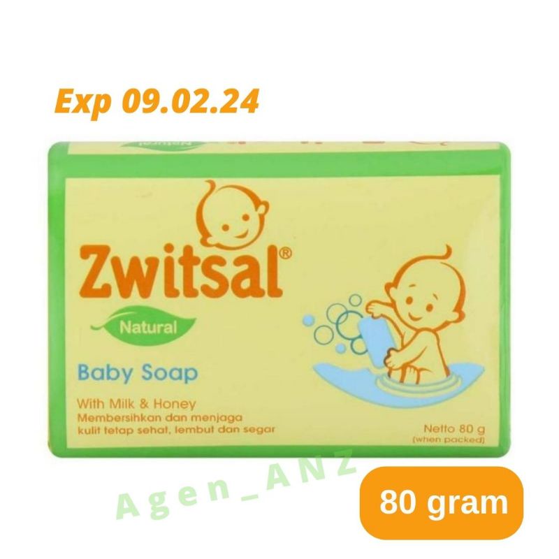 Zwitsal Natural baby soap with milk &amp; Honey 80 gram membersihkan dan menjaga kulit tetap sehat dan segar sabun bayi