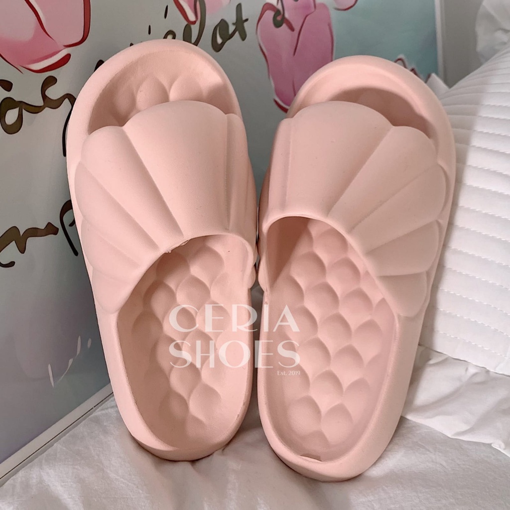 MlNlSO Sandal Jelly Korean Wanita Slip On PVC Super Soft Import Anti Slip Motif Gambar Ikan 66