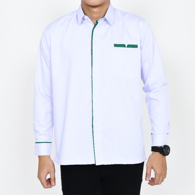 pakaian Seragam perempuan/uniform putih tangan panjang/baju dinas putih PDL wanita murah terbaru