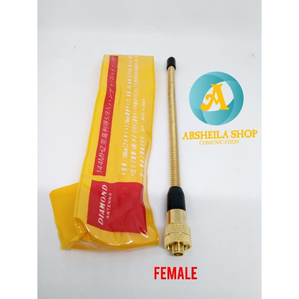 Antena ht helical gold female Bnc male promo murah