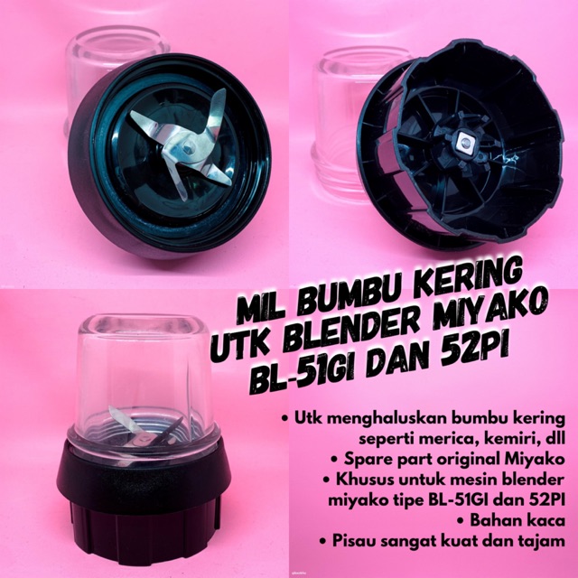 Mil bumbu kering khusus miyako tipe BL-51GI dan BL-52PI Produk Original Asli Miyako