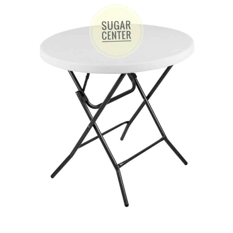 Krisbow Meja Taman Lipat Bundar 80cm/Krisbow Meja Lipat Serbaguna/Krisbow Meja Lipat Praktis/Krisbow