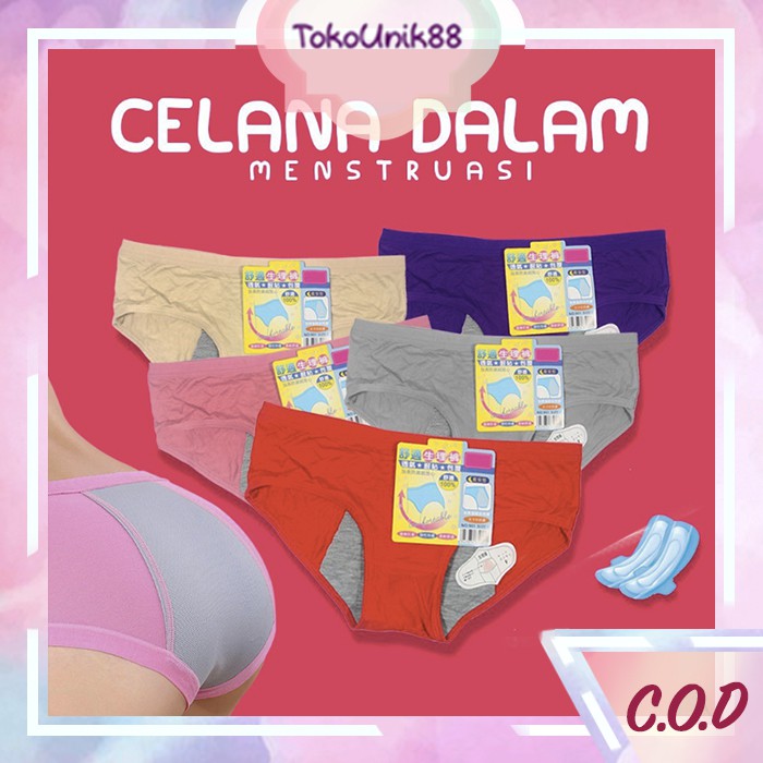 Tu88 Celana Dalam Menstruasi Anti Bocor Tembus Celana Dalam Wanita Saat Pms Cd Mens Wanita Cdm Shopee Indonesia