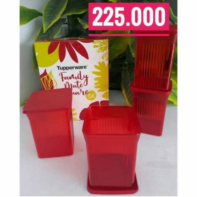 TERMURAH Family mate square red isi 4