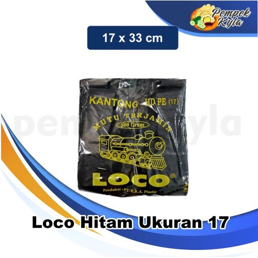 Kantong Plastik LOCO Hitam 17 Tebal
