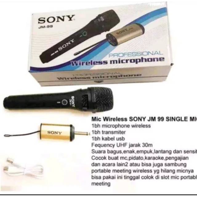 Mic Wireless Single Sony JM-99