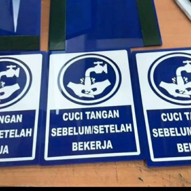 

Sign label acrylic cuci tangan, plat akrilik peringantan cuci tangan