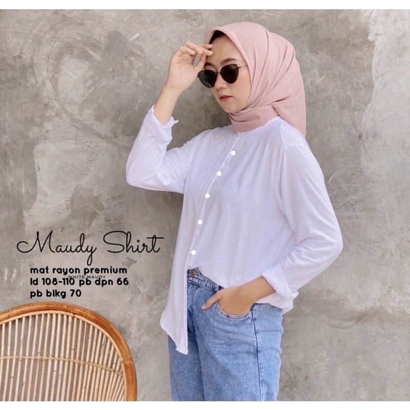 MAUDY SHIRT BLOUSE WANITA RAYON PREMIUM-6