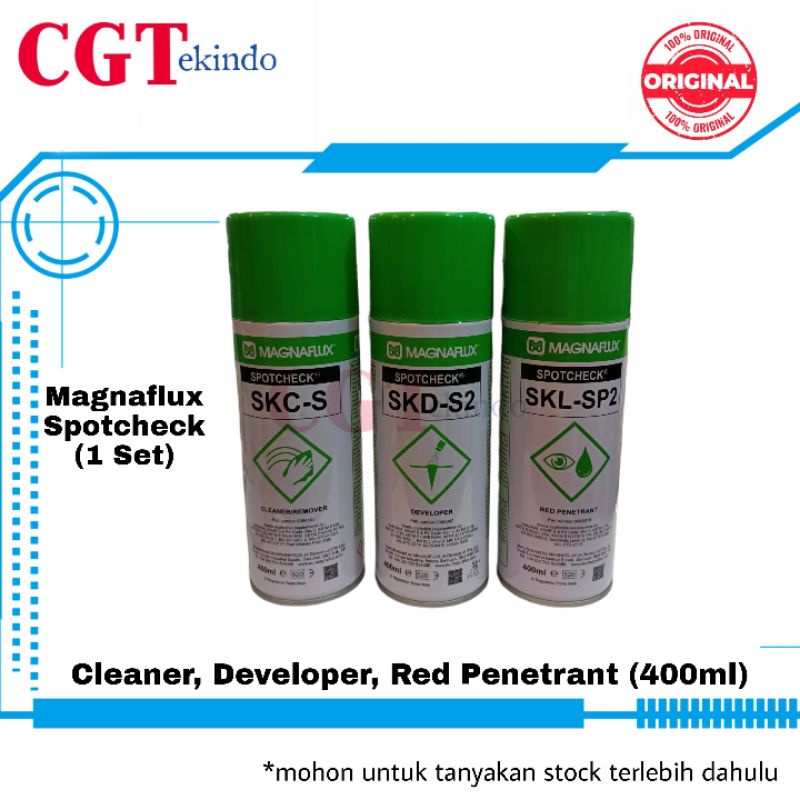 Jual Magnaflux Spotcheck 1 set ( Cleaner , Developer, Red Penetrant ...