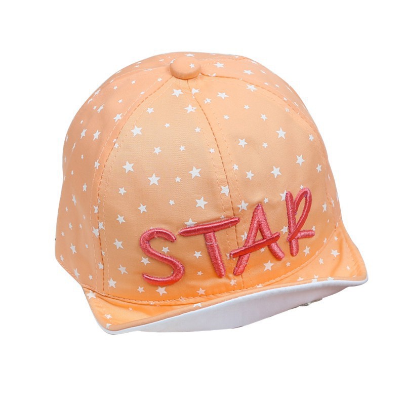 Topi Baseball Anak Laki Laki  - Perempuan Star Impor Import  - Topi Anak Perempuan Bintang PINK PEACH - Topi Anak STAR - Topi Anak Bayi Balita Premium Quality