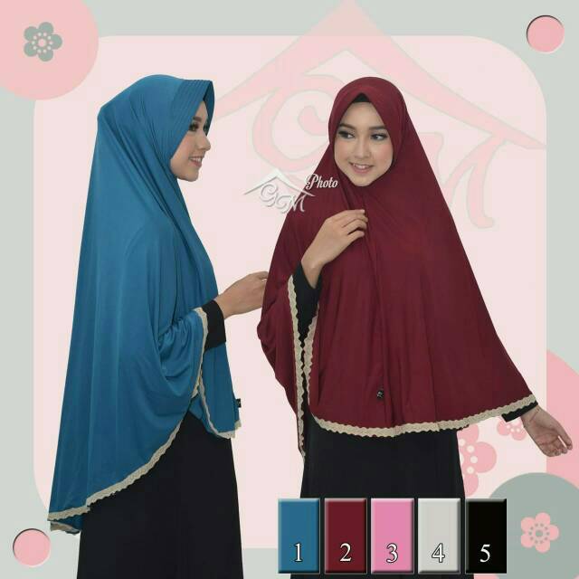 Hijab Pinguin Renda Jilbab Instan Jumbo Syari