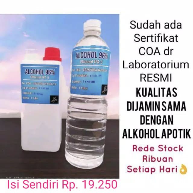 ALKOHOL 96% IPA TEKNIS SUPER 1 LITER ONGKIR TERMURAH