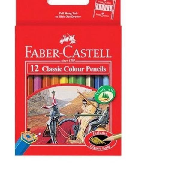 

SALE!! (pgx-764) Pensil Warna Faber Castell 12 Warna Pendek Classic