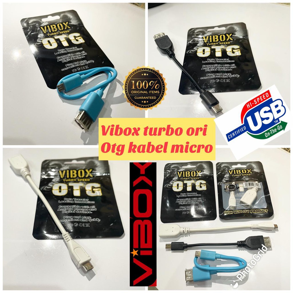 new~OTG KABEL TYPE C VIBOX ORIGINAL JETS SPEED &amp; TURBO SPEEDS MICRO-USB