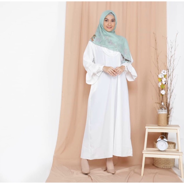 Gamis putih/Gamis cantik/Alyssa Dress