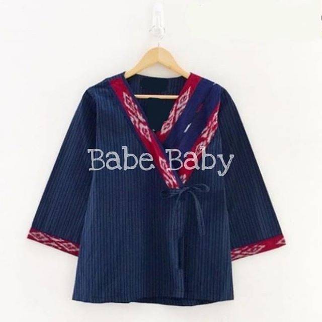 Blouse Kimono Tenun Lurik Klaten Mix Tenun Ikat Troso Jepara