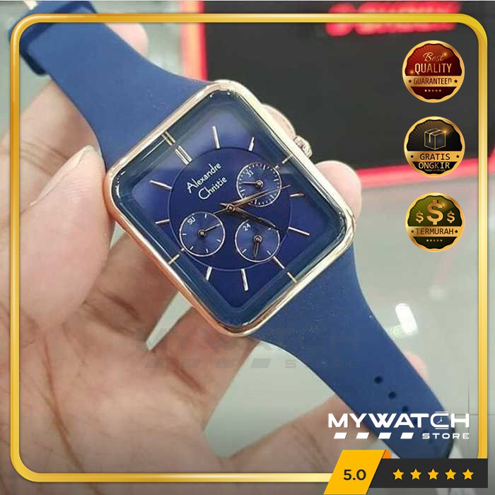 Jam Alexandre Christie AC Ori Wanita 2744 Blue Biru Alexander AC744 Peach Bergaransi Resmi