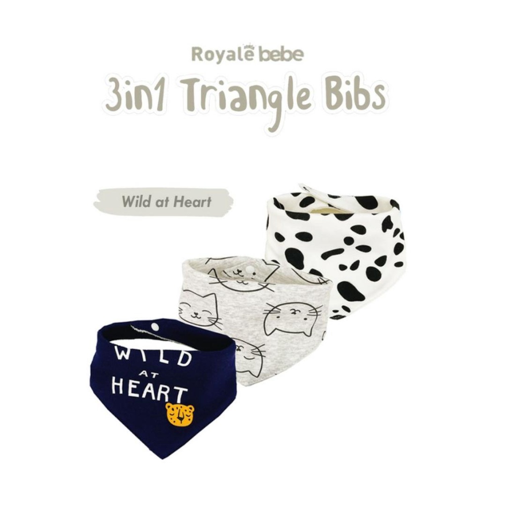 ROYALE BEBE TRIANGLE BIBS 3IN1 / BIB / SLUBBER