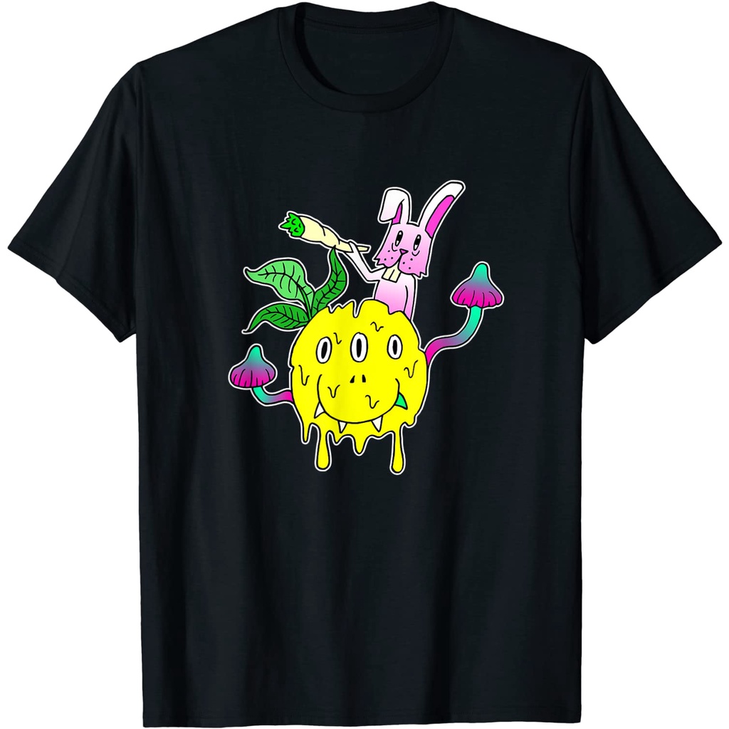 KAOS DEWASA Acid Smile Face LSD Weed Magic Mushrooms Psychedelic Gift T-Shirt