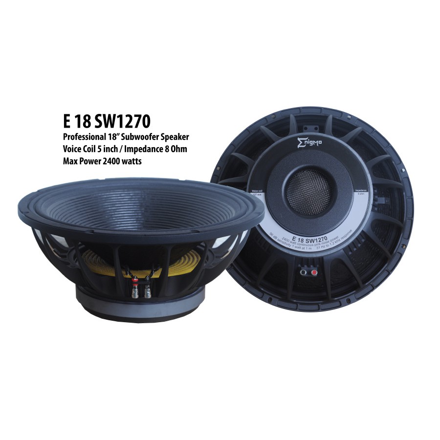 Speaker 18" 18 inch subwoofer ngebass Enigma 18 SW 1270