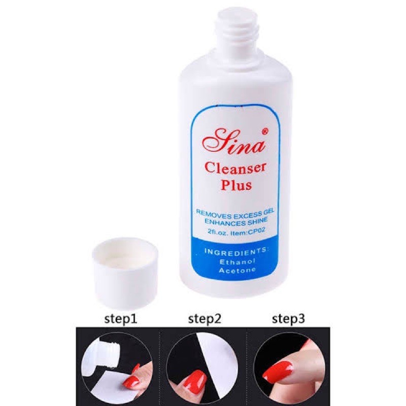 SINA LINA CLEANSER PLUS 58ml NAIL CLEANSER WATER NAIL ART CAIRAN PEMBERSIH RESIDU NAIL ART