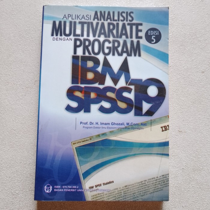 Buku Aplikasi ANALISIS MULTIVARIATE dengan PROGRAM IBM SPSS19 tanpa CD