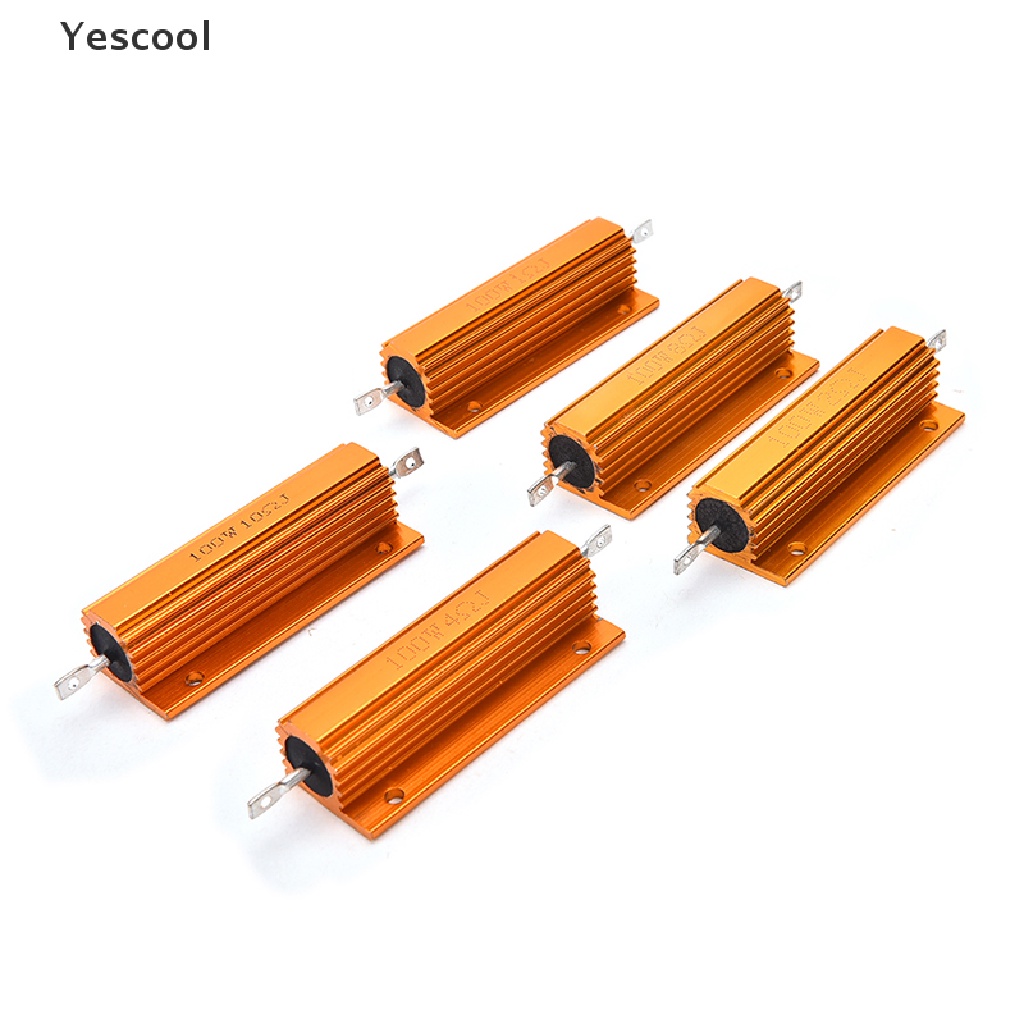 Yescool Masker Wajah Untuk Kecantikan Wanita  Resistor Power 1 / 2 / 4 / 8 / 10 Ohm 100W Bahan Aluminum