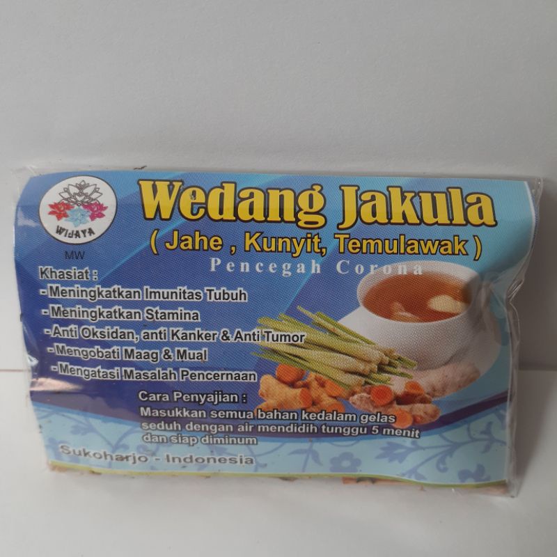 

wedang jakula ( jahe kunir temulawak ) + gula batu 1 pack isi 10 sacher