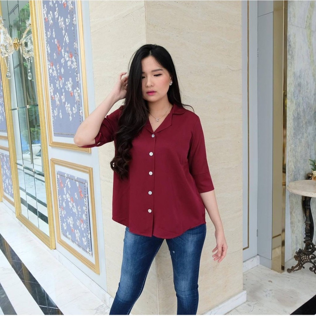 BEFAST - Kemeja ARISTEN Outfit OOTD Kasual Kemeja Kantor Varian Wanita / Kemeja Luvie / Kemeja Casual Wanita / Kemeja Formal / Kemeja Polos Kantor