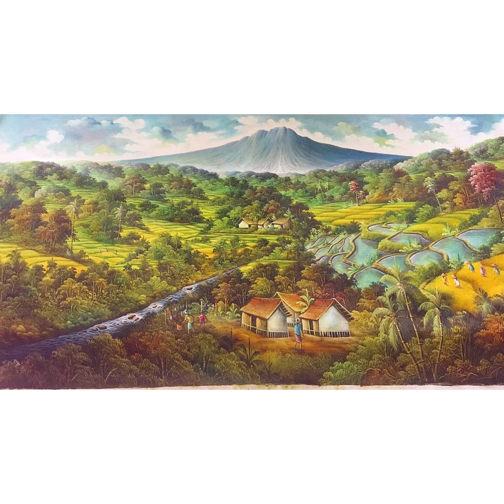 Lukisan Pemandangan dan Terasering yang Indah dan Unik