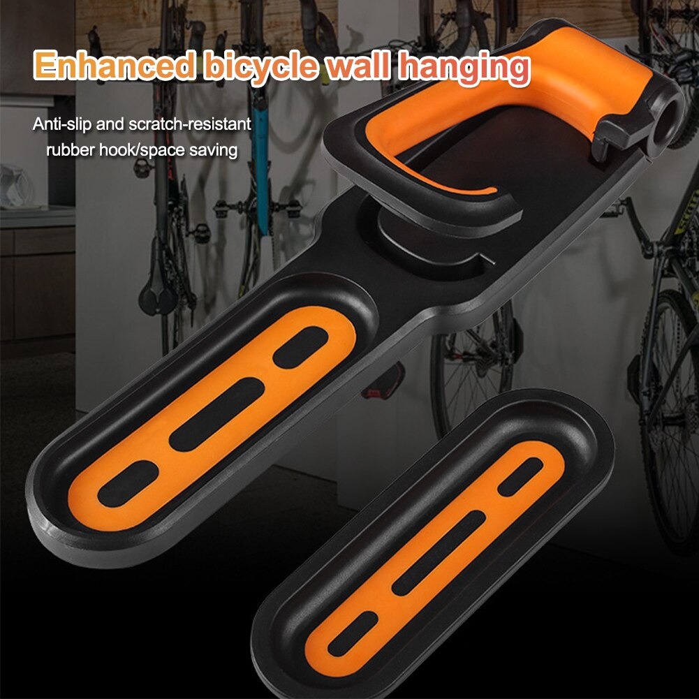 Gantungan Dinding Sepeda Bike Wall Hook Hanger - B-2R - Black/Orange