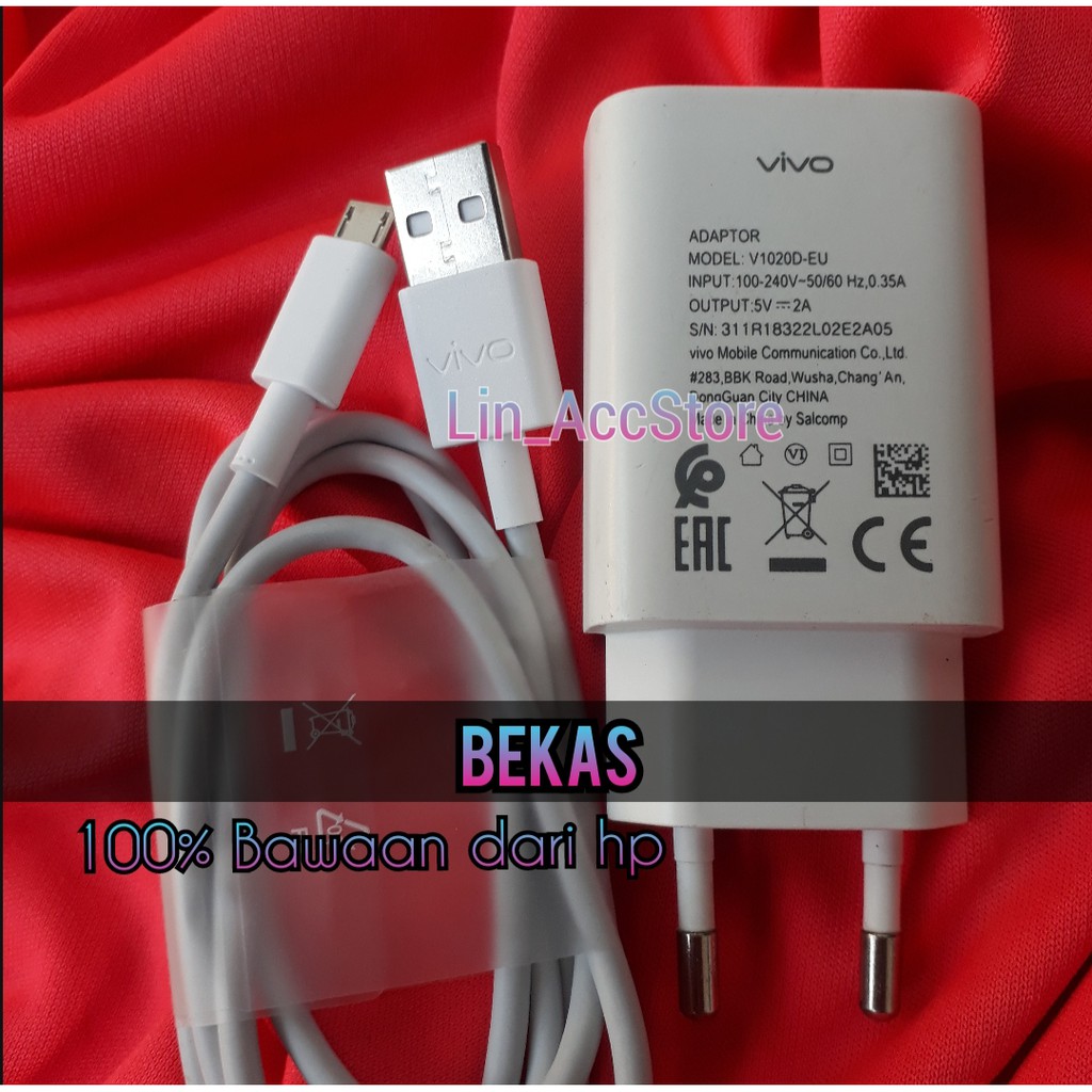 Charger vivo 2A V9 Y15 Y83 Y12 Y95 Original bawaan 100%