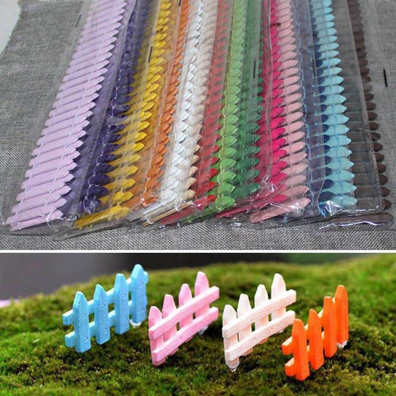 Miniatur Pagar Kayu Mini Warna  Warni untuk Dekorasi  Rumah  