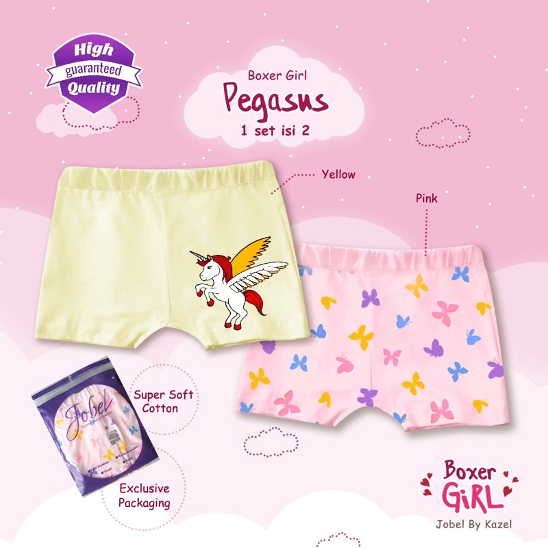 Jobel Boxer 0-12 Tahun PREMIUM QUALITY Celana Dalam Anak Perempuan dan Laki Laki CBKS P100