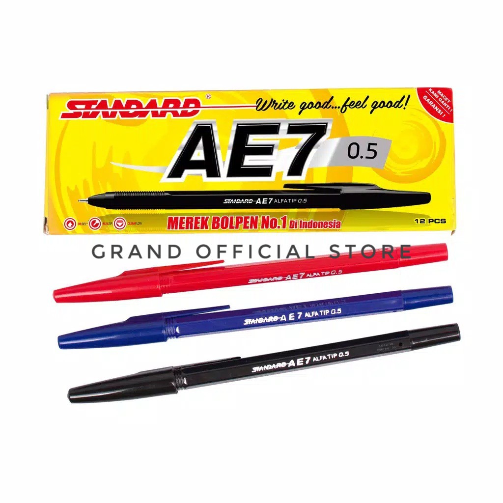 

[GRAND] BALLPOINT / PULPEN STANDARD AE7 ALFATIP 0.5 / 1PCS